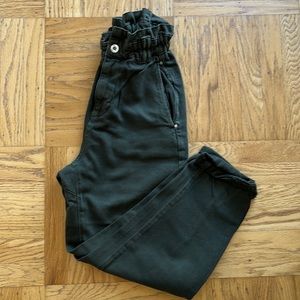 ZARA Paperbag Crop Jeans